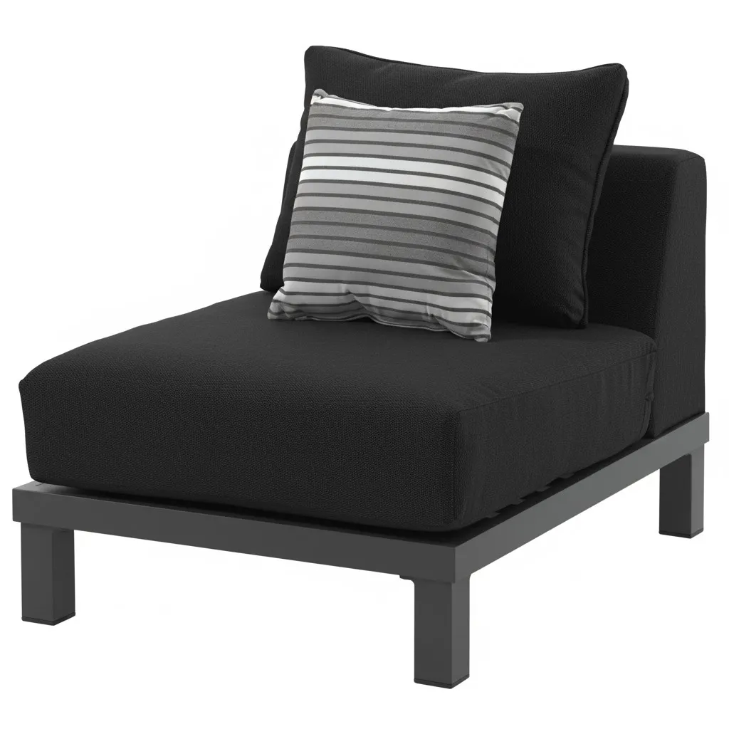 [97657] Hawai middle element alu charcoal+teak+texty black